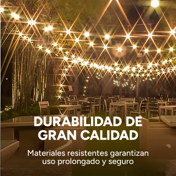 Guirnalda 25 + 2 Luces Luz Cálida 7,5 M Interior Exterior Variante Calida