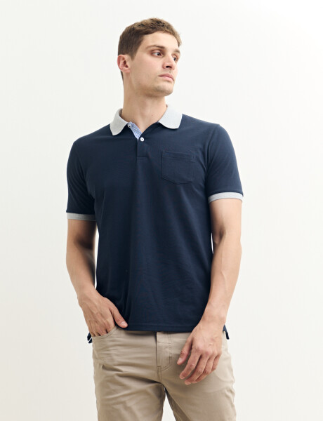 520753 REMERA HARRINGTON LABEL Azul Oscuro