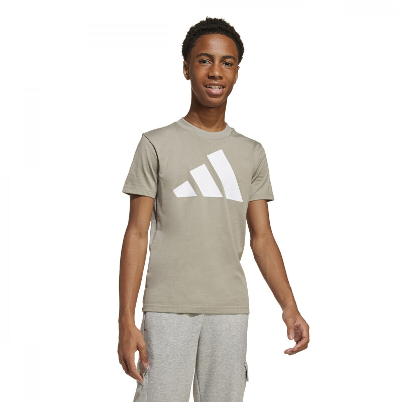 Remera Adidas J BL TEE 160 de Niños - JE1387 Beige-blanco