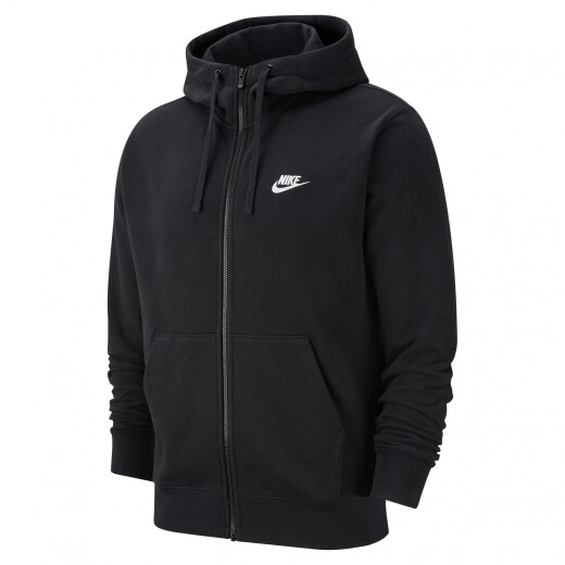 Campera Nike Moda hombre Clasica Capucha Negra Club hoodie S/C