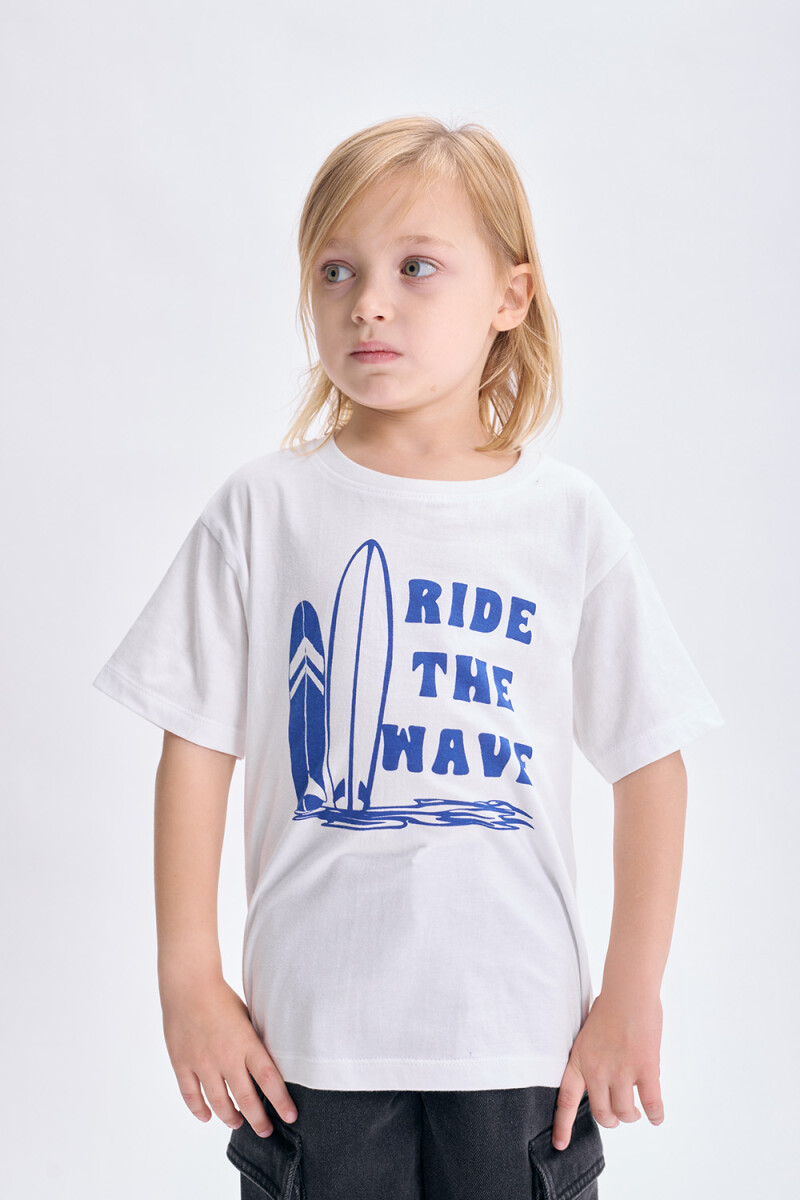 Remera Ride The Wave Beige