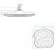 GRIFERIA ROSETA CUADRADA BLANCA BRILLO LINEA VICENZA 20CM BLANCO
