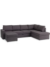 Sofá cama rinconera MARSLEV tela gris osc Sofá cama rinconera MARSLEV tela gris osc