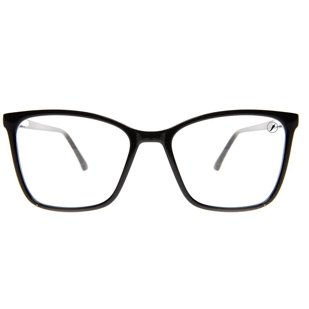 Lentes De Sol Otica Cuadrado - Mujer Negro/Negro