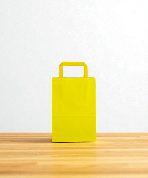 Bolsa lisa acuario 14x08x20 cm AMARILLO