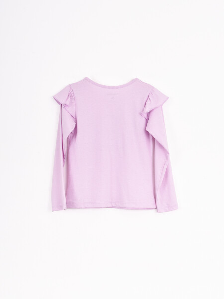 REMERA FLEURS LILA OSCURO