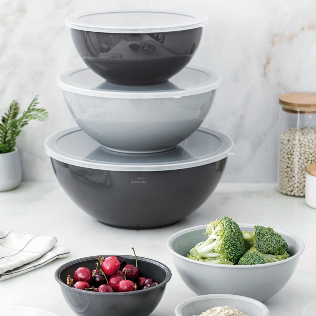 Set 6 bowls apilables polipropileno 