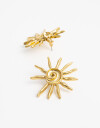 Aros Pasantes Metal Aros Maxi Pasantes Sol - Dorado Oro Amarillo