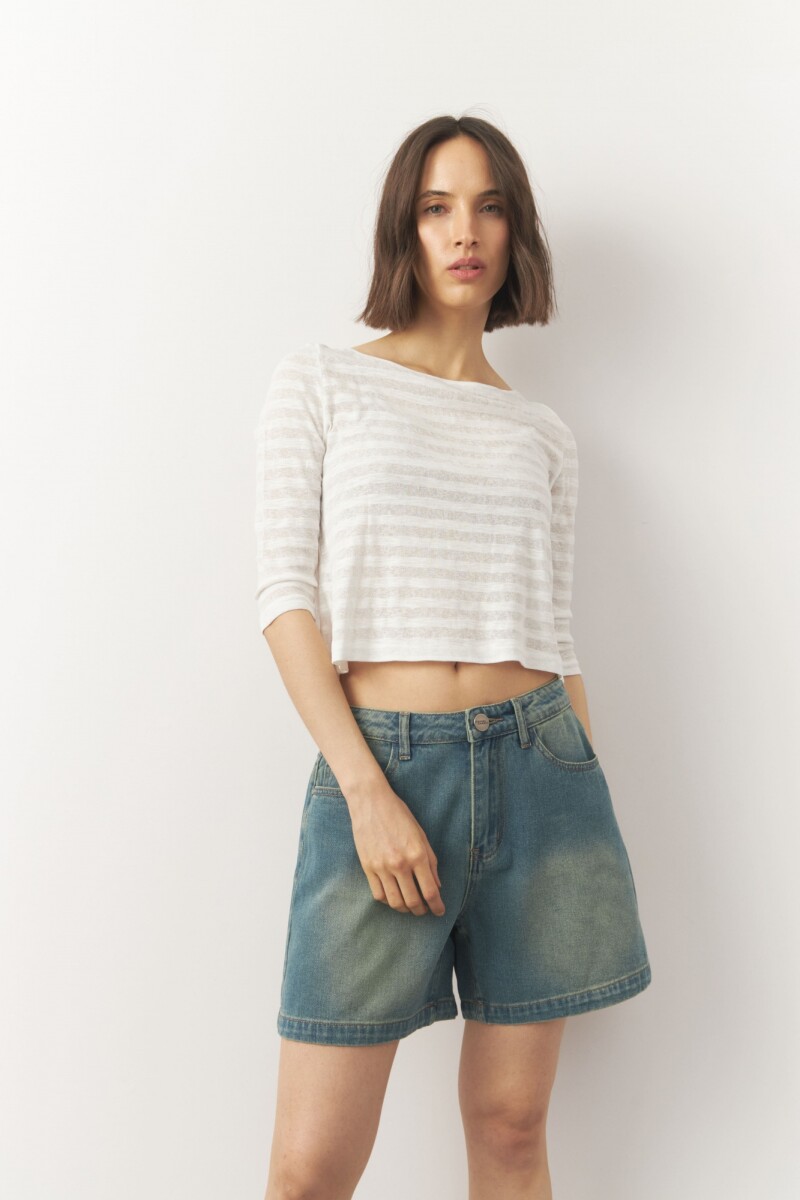 SHORT TORI Azul Antiguo