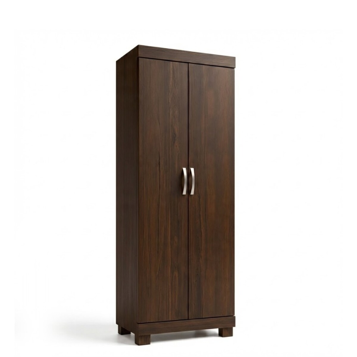 ROPERO 2 PUERTAS GUARDARROPA ARMARIO PLACARD CLOSET MULTIUSO - NOGAL 