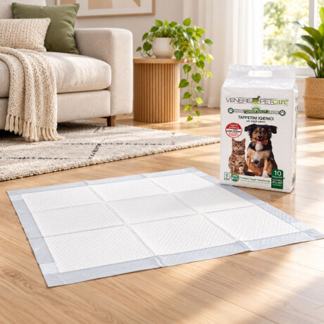 Set X10 Pañales Entrenamiento Perros 60x90 Adhesivos Venere Blanco