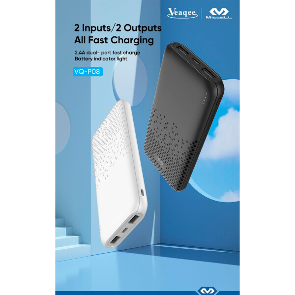 Powerbank Bateria Externa 10000MAH Miccell 2 USB + USB C Ax® Powerbank Bateria Externa 10000MAH Miccell 2 USB + USB C Ax®