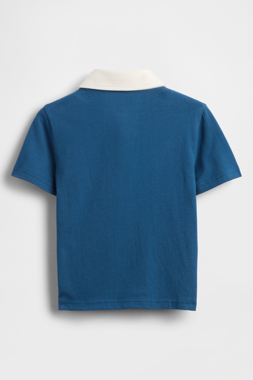 Remera Polo Pique Logo Gap Toddler Niño Aquarius 16-4530 Tcx