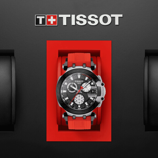 Tissot T-RACE Chronograph en acero y PVD negro con correa roja Tissot T-RACE Chronograph en acero y PVD negro con correa roja