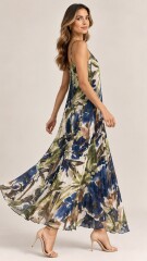 VESTIDO PLISADO AZUL