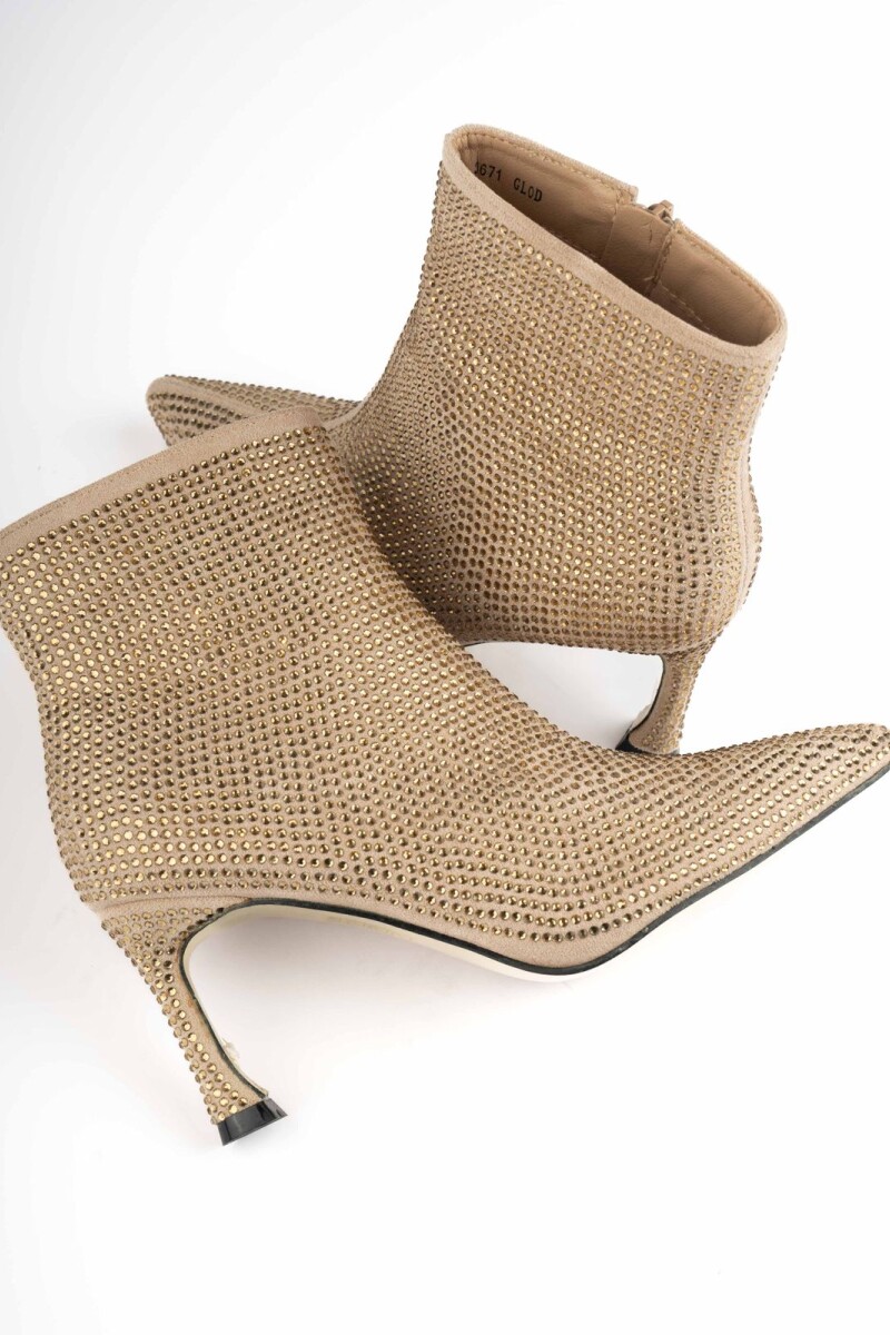 Botin con strass Dorado