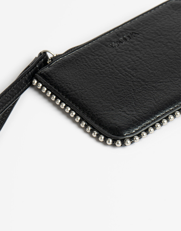 Tarjeteros Tarjetero Efecto Texturado Negro - Negro