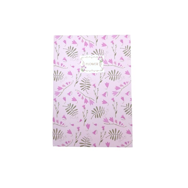 Cuaderno floreado A6 rosa
