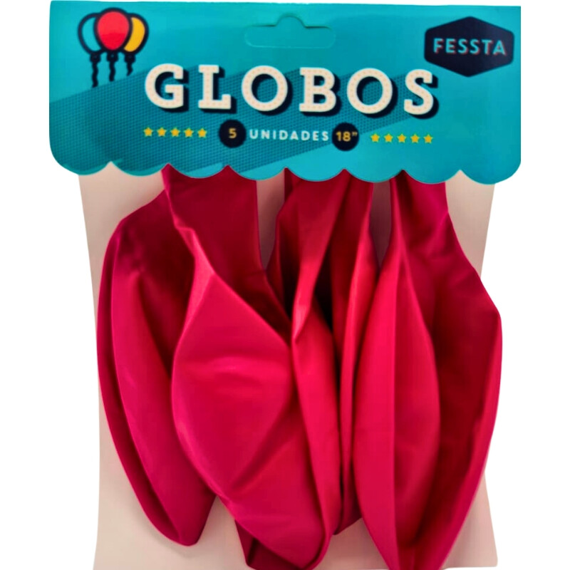Globos X5 Tamaño R18 Fucsia Liso