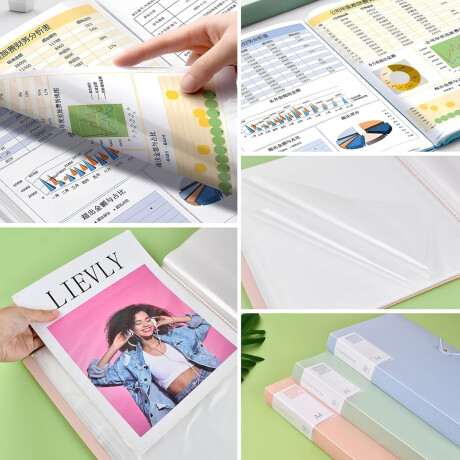 Carpeta A4 con 60 folios y elastico Verde