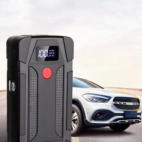 Arrancador Auto G-Power 12000 Mah + Compresor Aire + Pinzas Variante Color Negro
