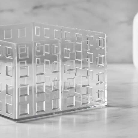Caja Organizadora Apilable Quadratta Símil Cristal 16x11x8Cm Transparente