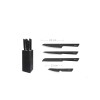 Set de 4 cuchillos de ac. Inox. con soporte Design Hudson Set De 4 Cuchillos De Ac. Inox. Con Soporte Design Hudson