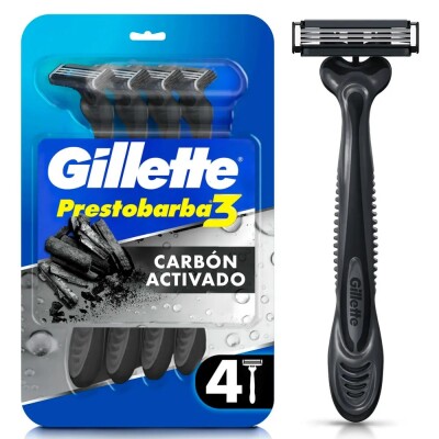 Gillette Prestobarba 3 Carbono 4 Uds. Gillette Prestobarba 3 Carbono 4 Uds.