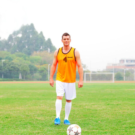 Pack X10 Chaleco Entrenamiento C/ Número Fútbol Voley Celeste