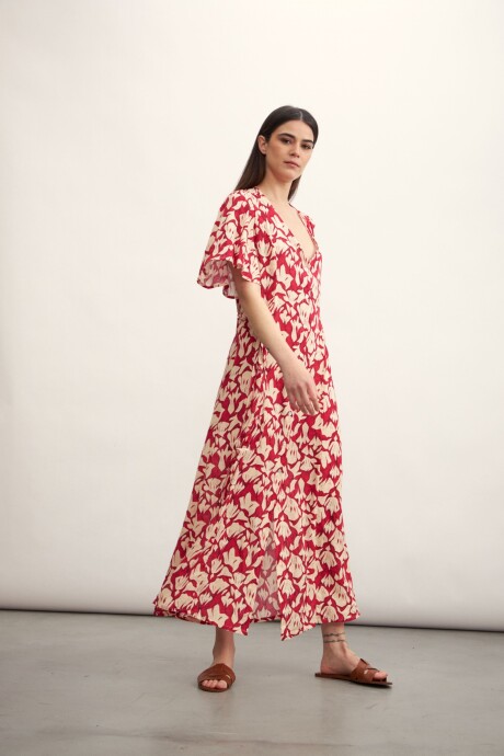 Vestido Valeria Bordó