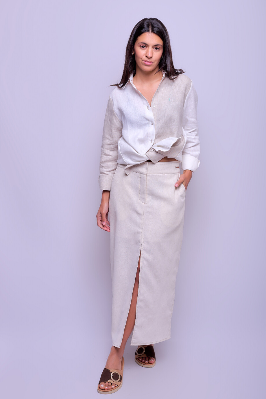 Pollera de Lino Florencia Pollera de Lino Florencia