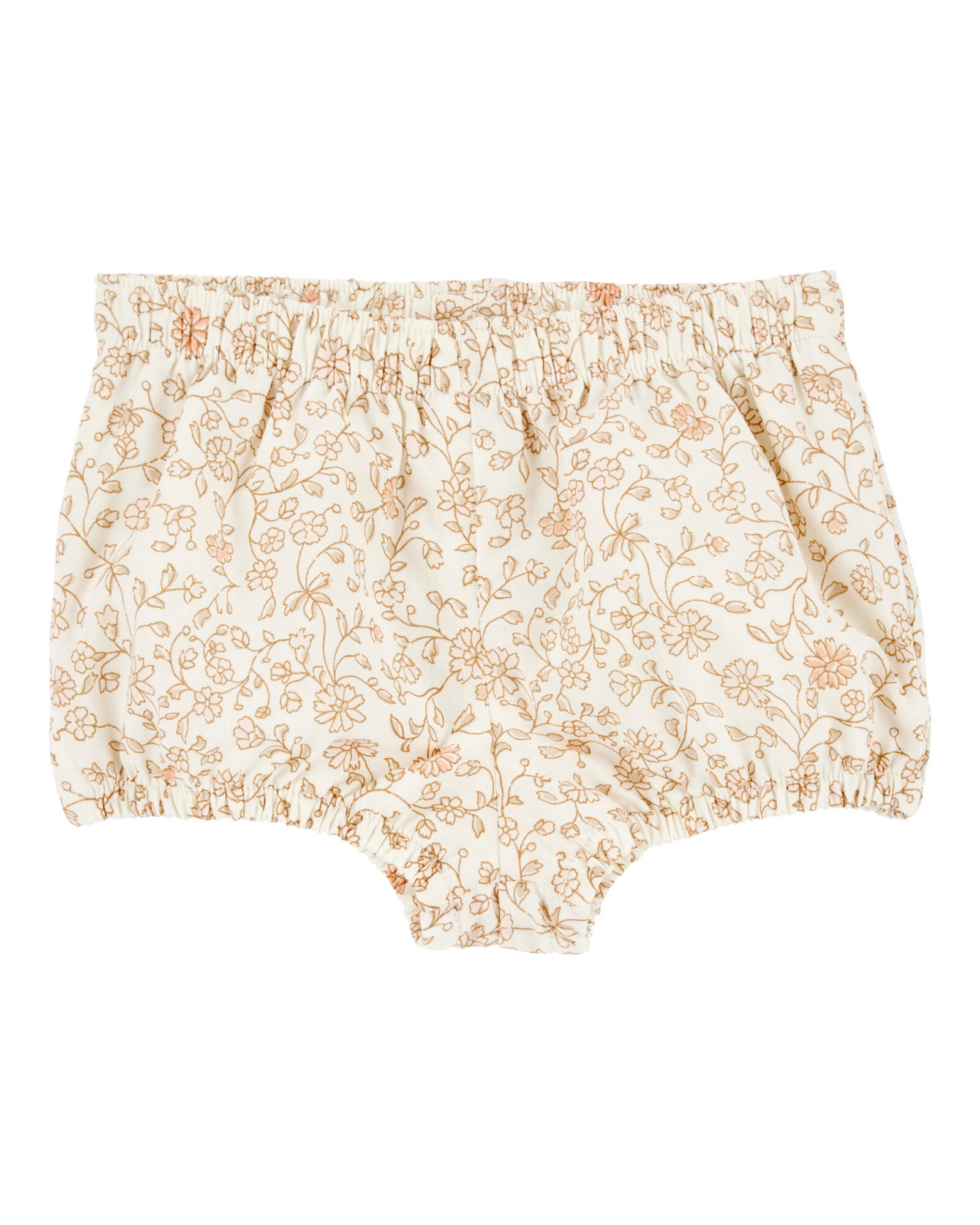 Vestido de algodón, con festón, diseño floral Vestido de algodón, con festón, diseño floral