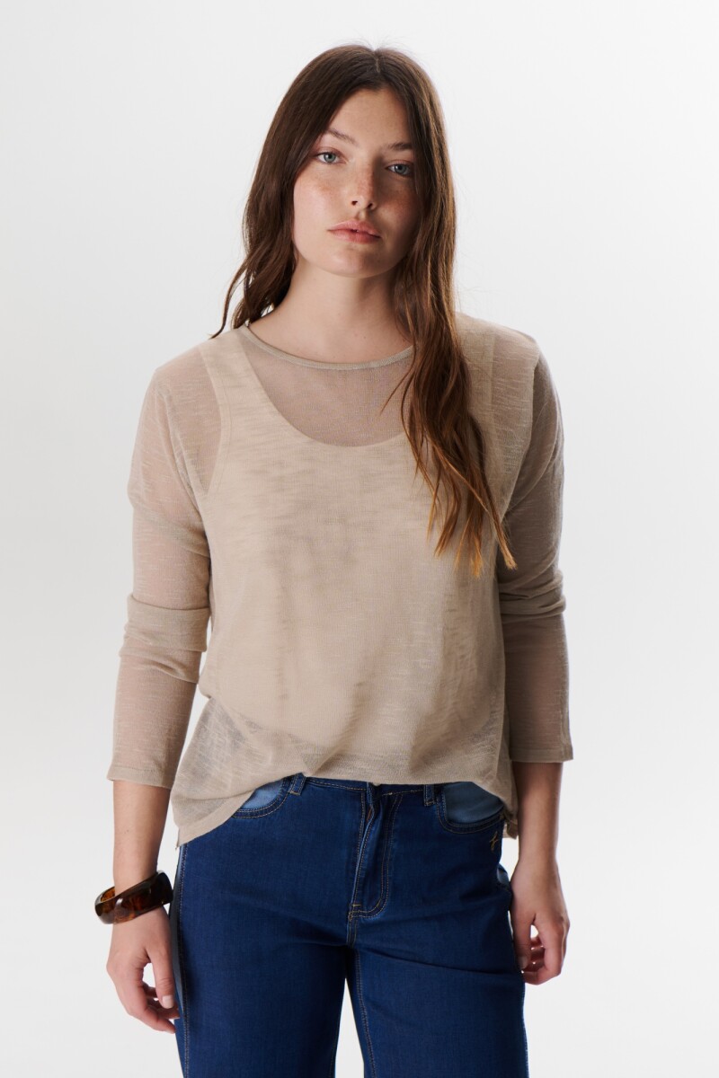 SWEATER LINO BEIGE