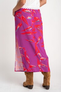 Falda Print Fucsia