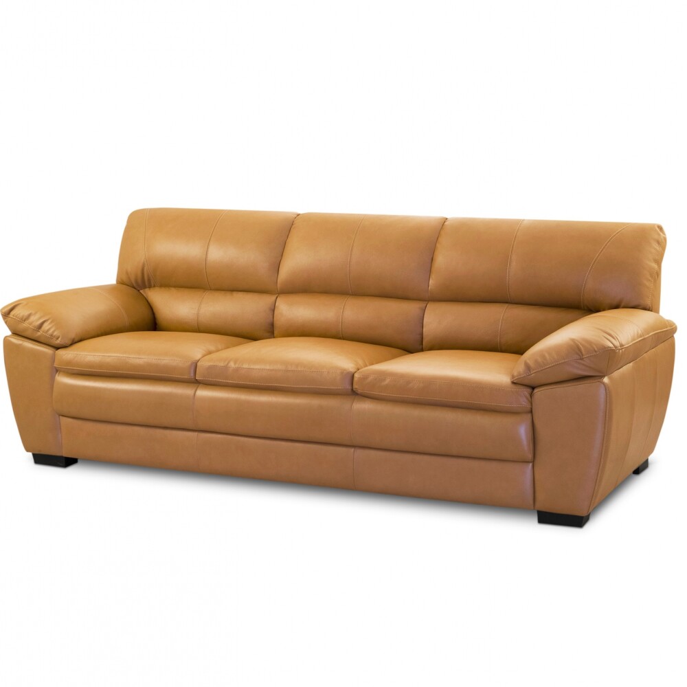 Sillón %100 Cuero - 3 Cuerpos - Premium Camel
