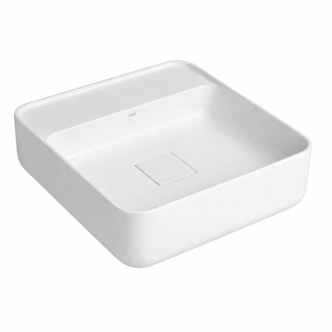 Bacha de apoyo cuadrada 40 cm c/mesa blanca brillante Deca Bacha De Apoyo Cuadrada 40 Cm C/mesa Blanca Brillante Deca