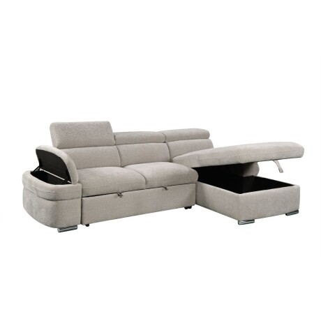 Rinconera Nikos - Tela Microfibra - Chaise derecho City 451 (Gris)