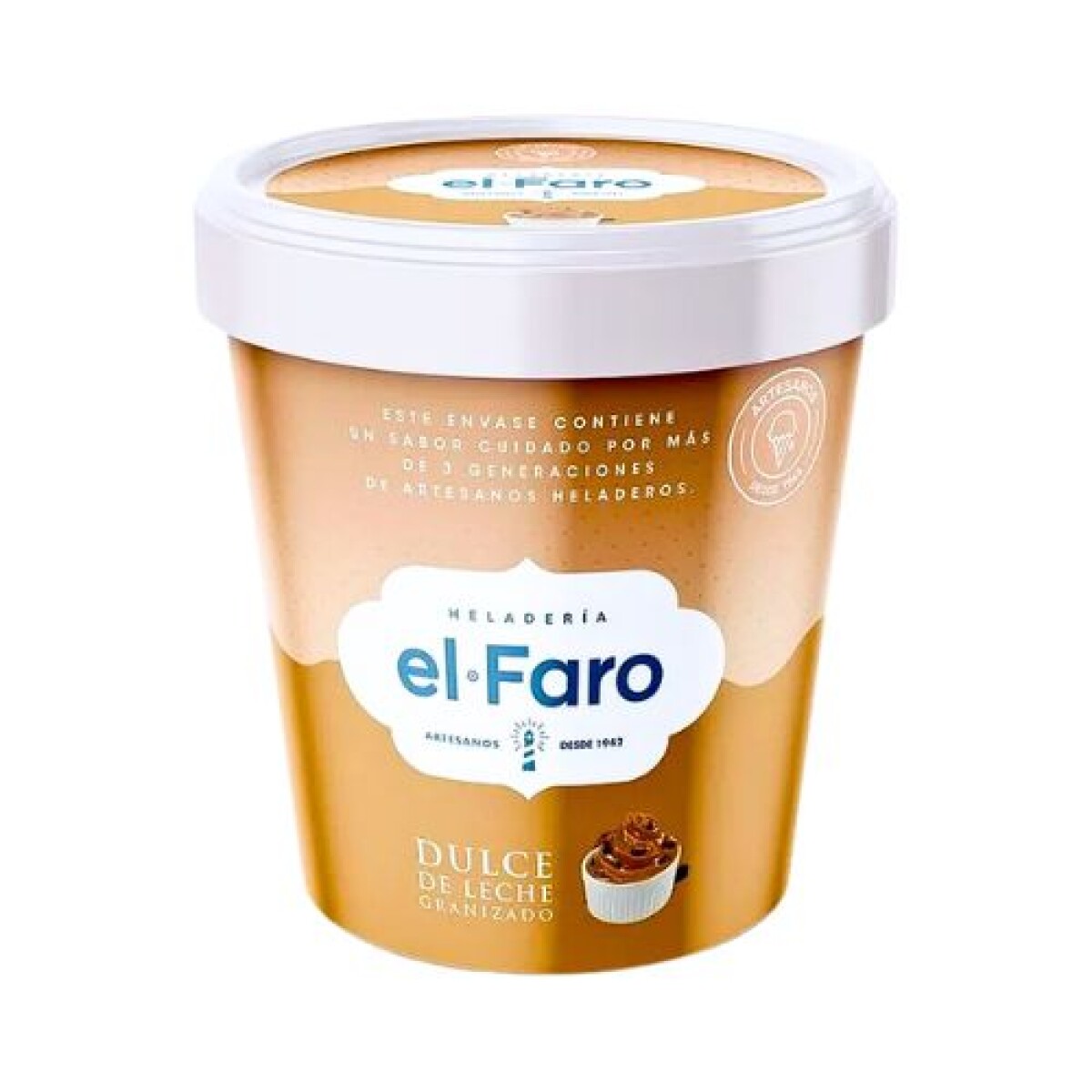 Helado El Faro - 1,1 lt - Dulce De Leche Granizado 