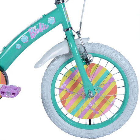 Bicicleta Mattel Barbie Rodado 16 Verde Agua