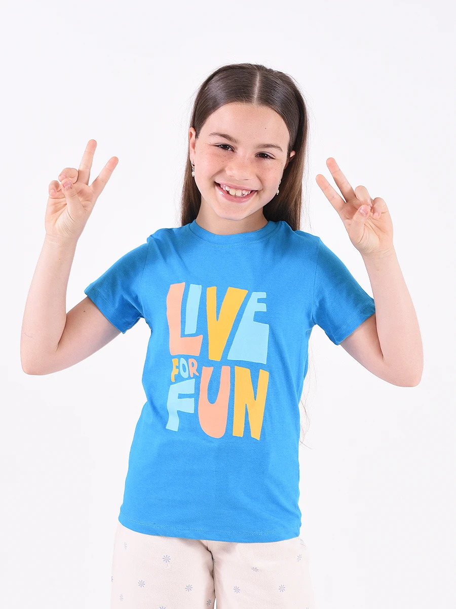 REMERA LIVE - AZUL MELANGE 