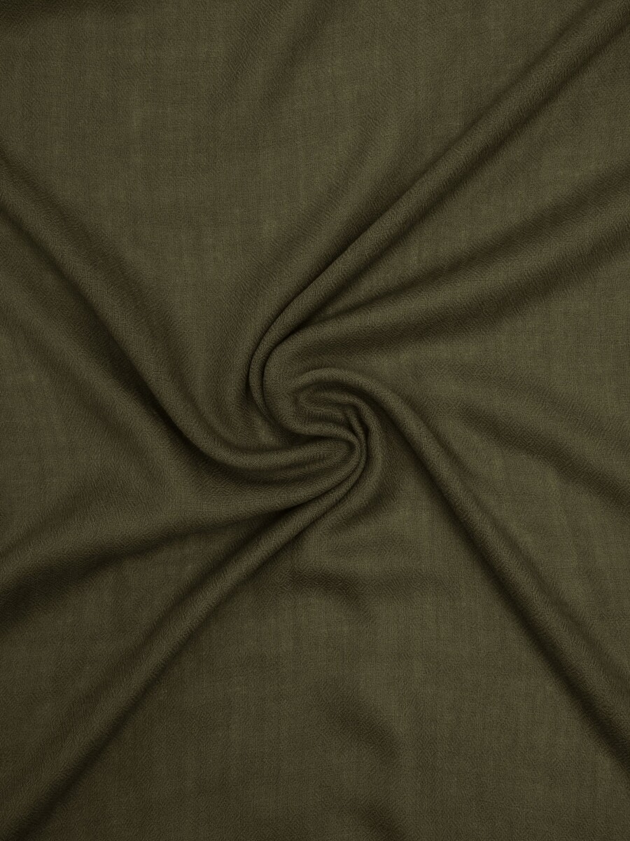 Pashmina De Lana Con Flecos caqui