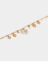 Collares Cortos Con perlas Collar Corto Multi Dije Con Perla - Dorado