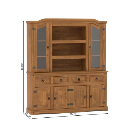 Modular Cristalero 6P4C Línea Naturale Roble