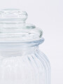 FRASCO DE VIDRIO CON TAPA TRANSPARENTE