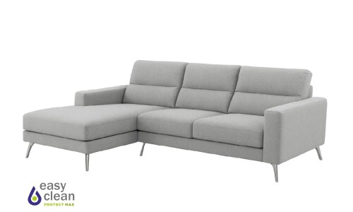 Sofá Chaise MILO en Tela Easy Clean Gris