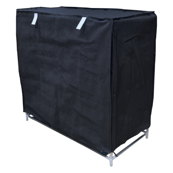 Zapatera Tela Ropero 3 Estantes Organizador Puerta Variante Color Negro