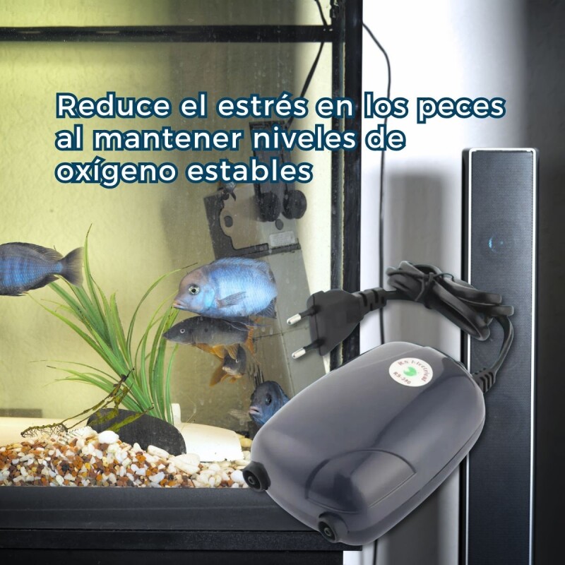 OXIGENADOR BOMBA DE AIRE PARA PECERAS ACUARIO 2 SALIDA OXIGENADOR BOMBA DE AIRE PARA PECERAS ACUARIO 2 SALIDA