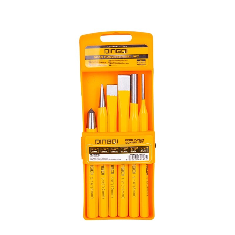 DINGQI JUEGO 6 CINCELES Y PUNZONES CROMO VANADIO Dingqi Juego 6 Cinceles Y Punzones Cromo Vanadio