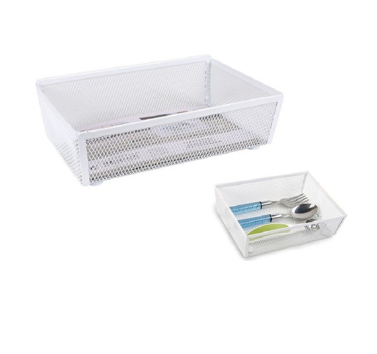 Organizador de Cajón Confortime Metálico Blanco 21,8x15,2 cm 
