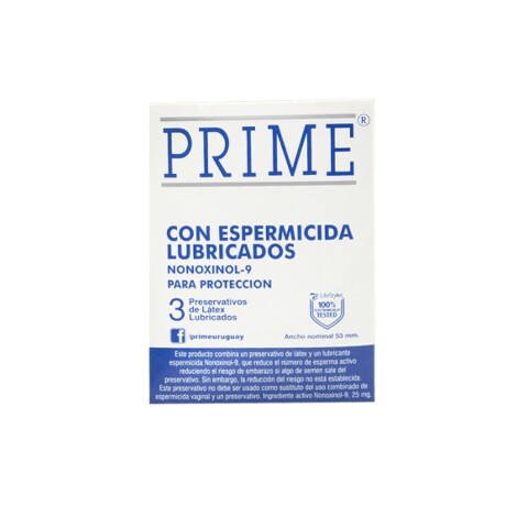 Preservativos Prime x3 Espermicida